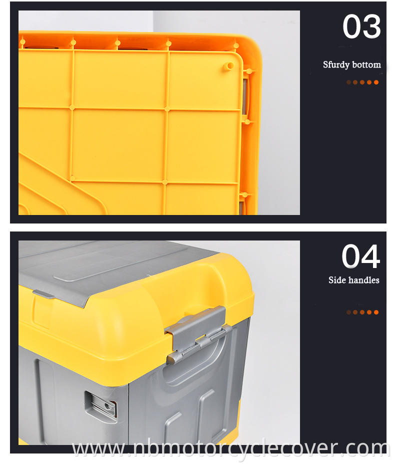 Cleaning double layers three compartment small lockable car inside storage box containers with lid